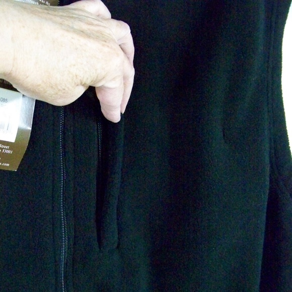 NWT Spartan Outdoors Black Fleece Vest Mens XL - Picture 6 of 8